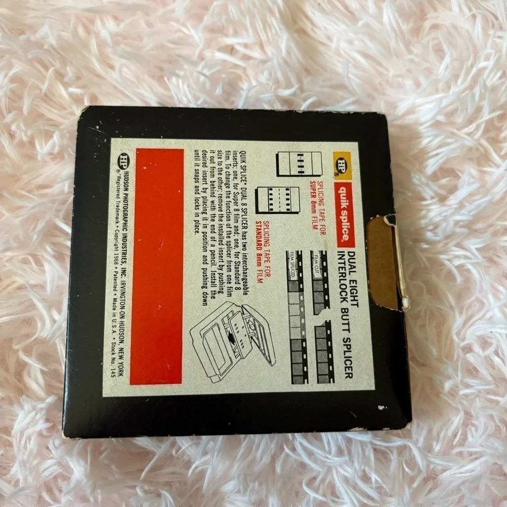 Quik Splice Dual Eight Movie Film Splicer NEW Vintage Colleuse HP Hudson